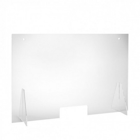 Hygiaphone en plexiglas plat avec pieds Hygiaphone en plexiglas plat avec pieds