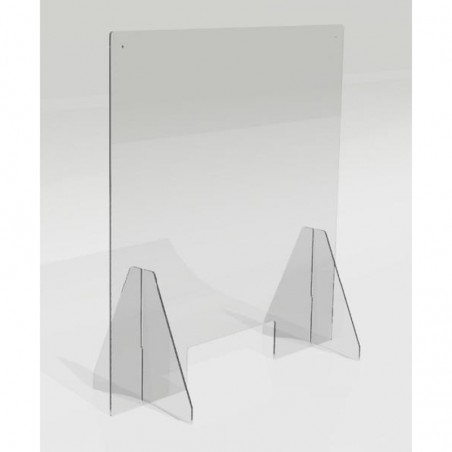 Hygiaphone en plexiglas plat avec pieds Hygiaphone en plexiglas plat avec pieds