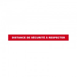 Sticker bande marquage au sol "Distance de sécurité à respecter"