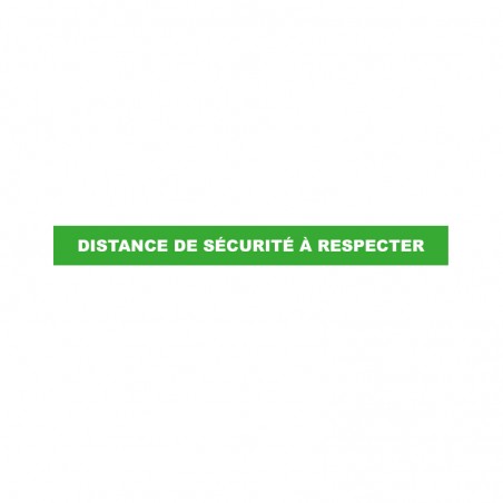 Sticker bande marquage au sol "Distance de sécurité à respecter"