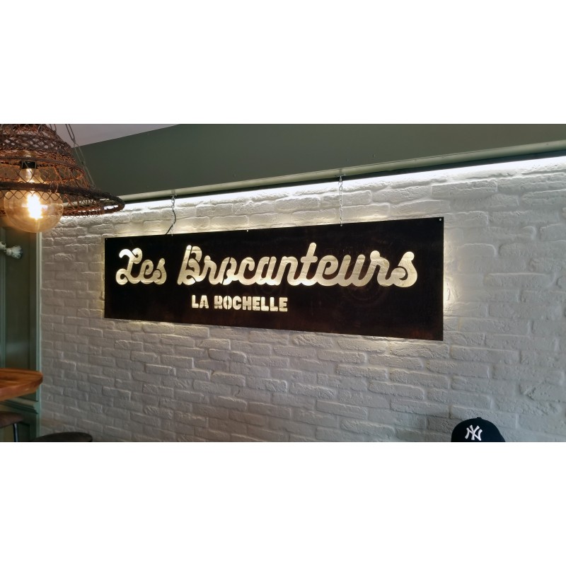 Enseigne en pochoir lumineuse livré avec leds et transfo