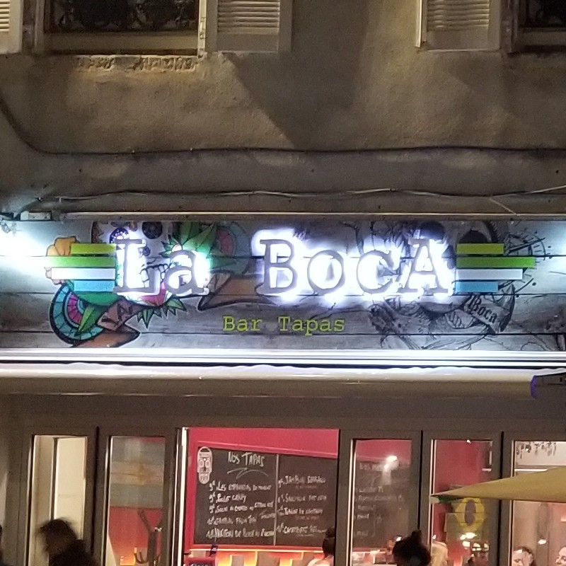 La Boca enseigne lettres PVC 19 mm led lumineuse en rétroéclairage