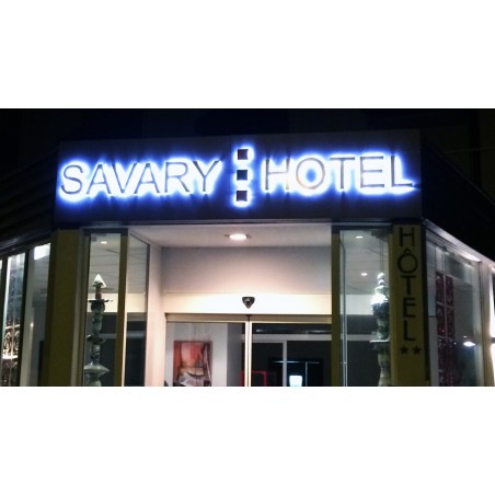 Savary Hotel en Pvc lumineux rétroéclairage  à Led devanture hôtel