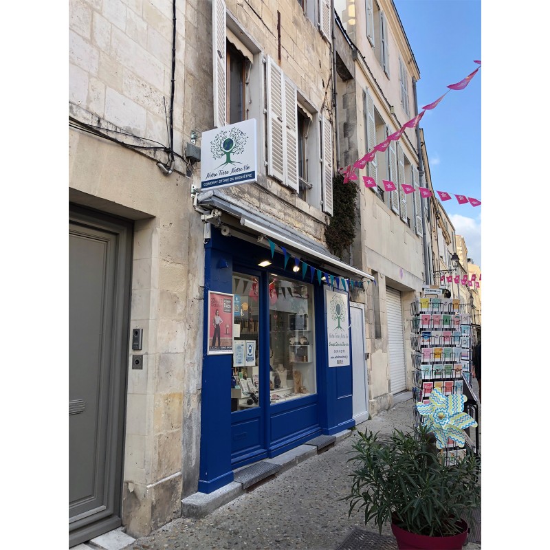 Enseigne drapeau en Dibond carré notre terre