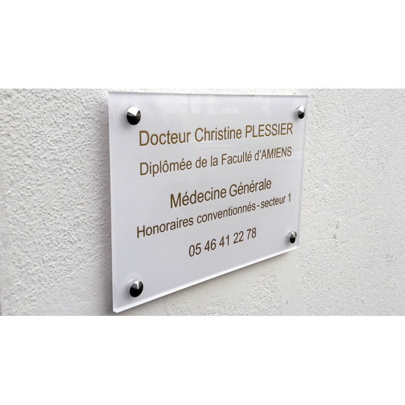 Enseigne personnalisable plaque professionnelle pour médecin, avocat et entreprises