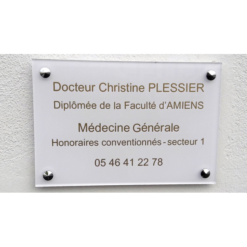 Enseigne personnalisable plaque professionnelle pour médecin, avocat et entreprises