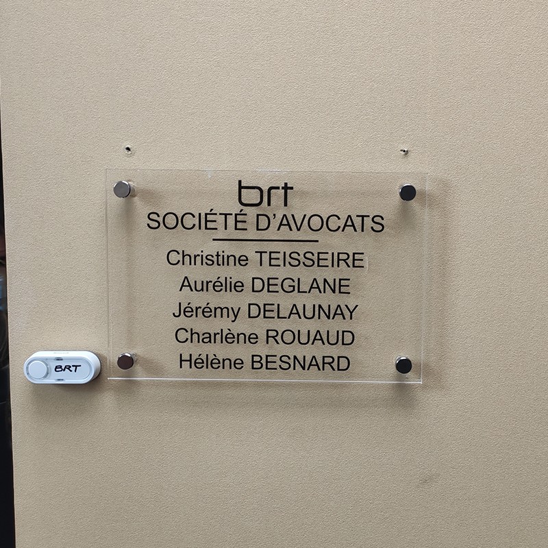 Enseigne personnalisable plaque professionnelle pour médecin, avocat et entreprises