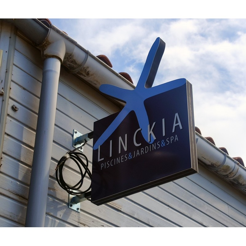 enseigne drapeau à la forme lumineuse linckia