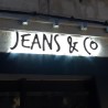 Jeans & Co enseigne lettres PVC 19 mm led lumineuse en rétroéclairage Jeans & Co enseigne lettres PVC 19 mm led lumineuse en rétroéclairage