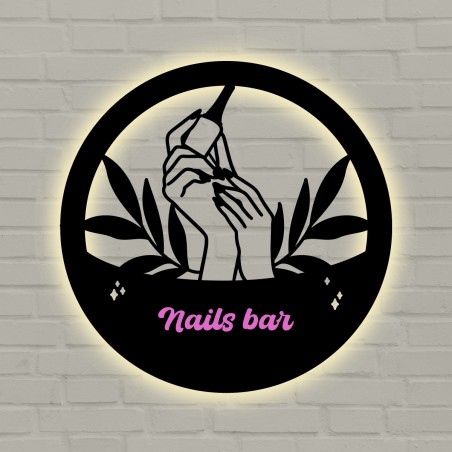 Enseigne bar à ongle lumineuse
