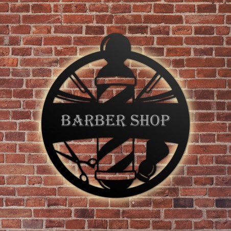 Enseigne barber shop option LED