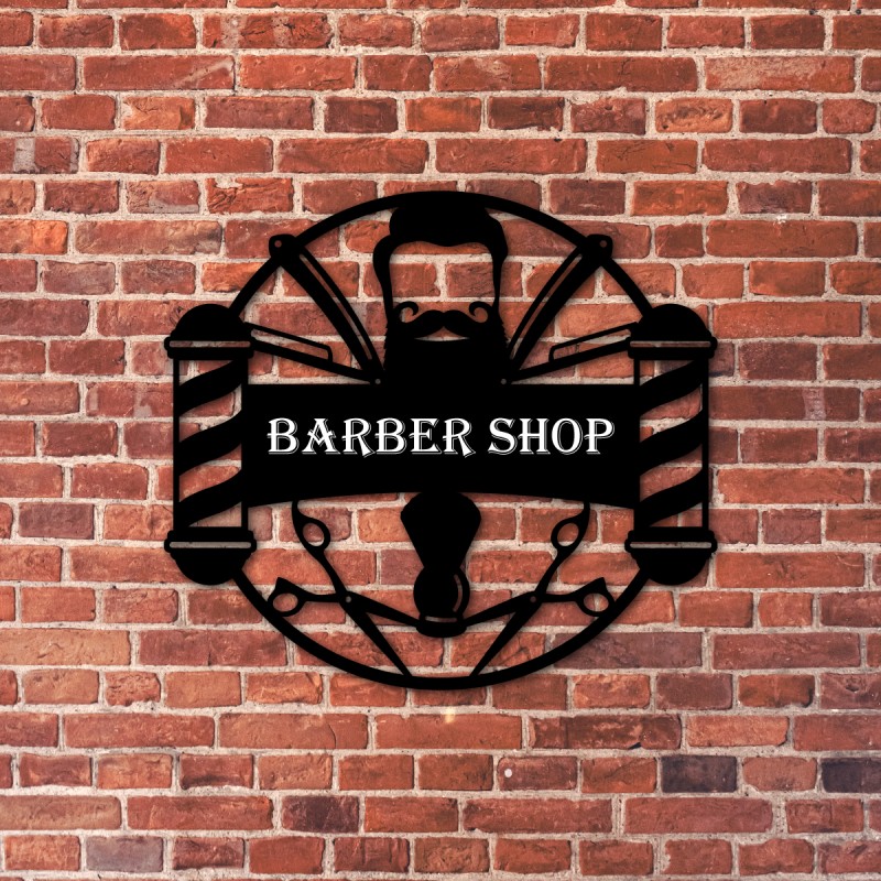 Enseigne barber shop option LED
