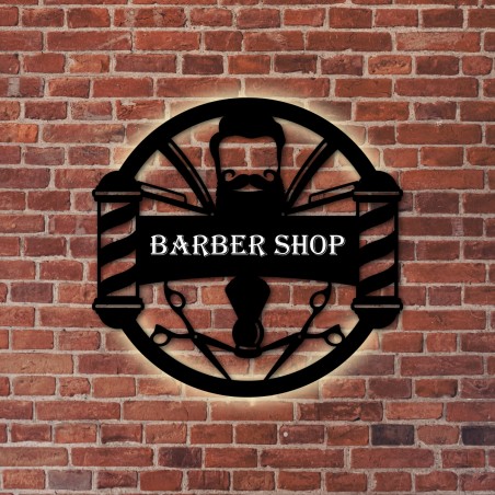 Enseigne barber shop option LED
