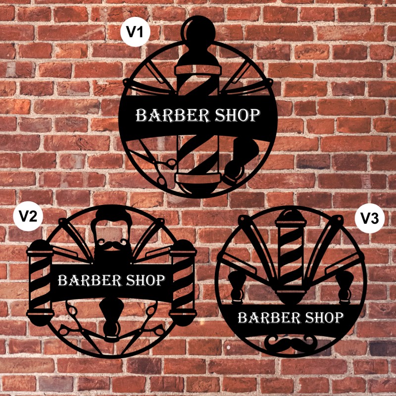 Enseigne barber shop option LED