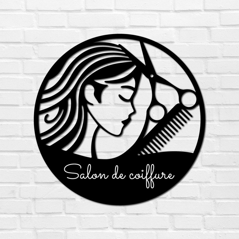 Enseigne Salon de coiffure option LED
