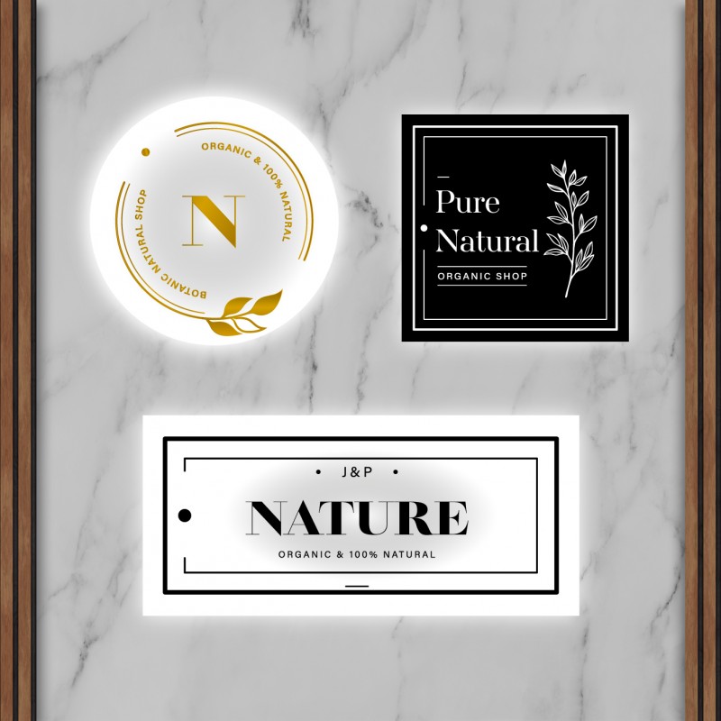 Enseigne intérieur logo commerce option LED