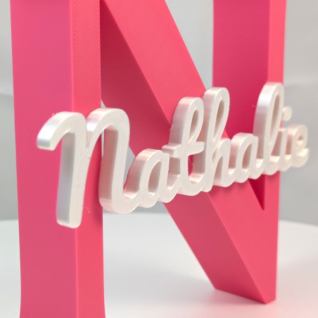 Mot sur initiale en Impression 3D