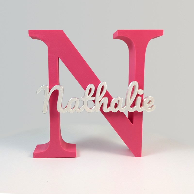 Mot sur initiale en Impression 3D