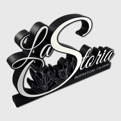 Enseigne logo à la forme à poser impression 3D option LED