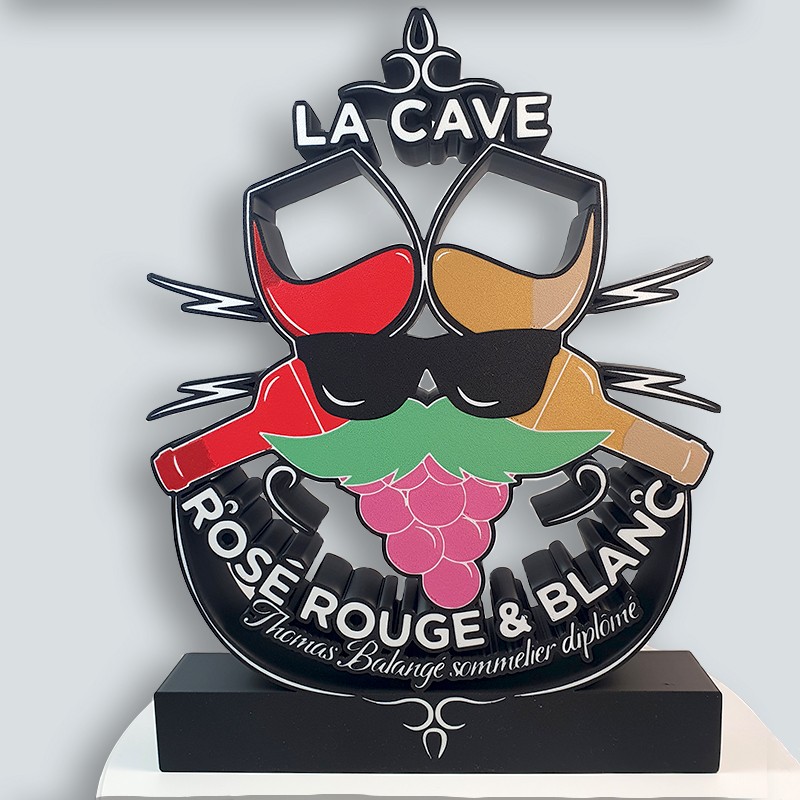 Enseigne logo à la forme impression 3D