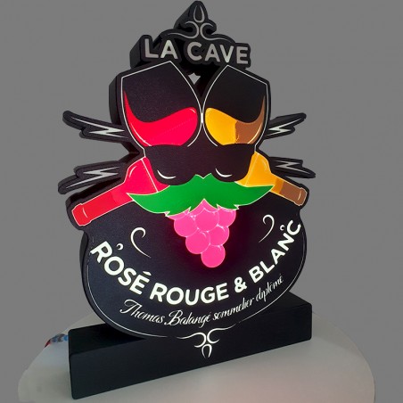 Enseigne logo impression 3D option LED